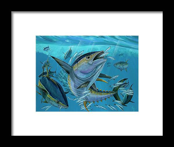 Tuna Framed Print featuring the painting Yellow Fever by Mark Ray
