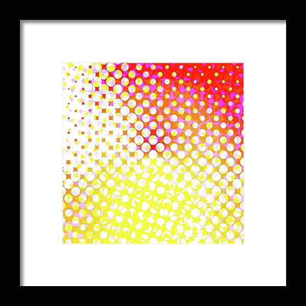 Pink Framed Print featuring the digital art Yellow Pink Pattern by Melinda Firestone-White