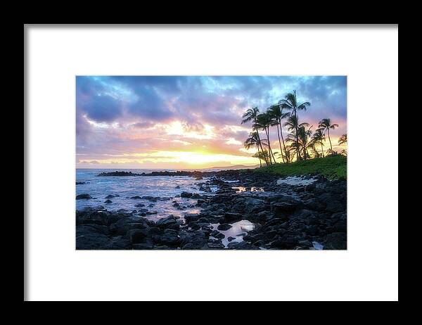 Hawaii Framed Print featuring the photograph Yellow Sunset on Kauai by Robert Carter