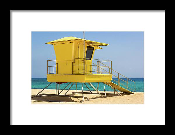 Yellow Framed Print featuring the photograph Yellow Tower by Josu Ozkaritz