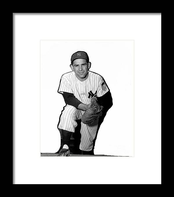 People Framed Print featuring the photograph Yogi Berra by Kidwiler Collection