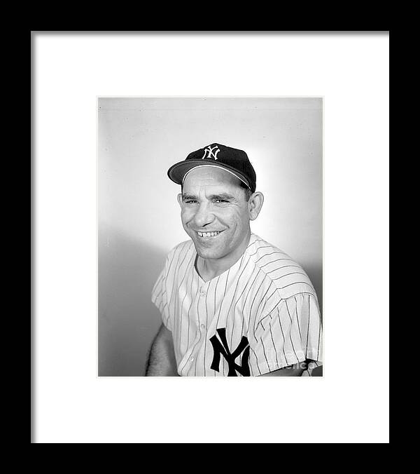 People Framed Print featuring the photograph Yogi Berra by Olen Collection