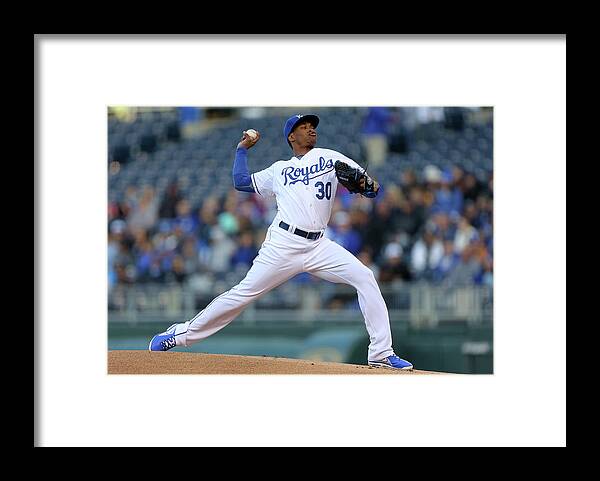 People Framed Print featuring the photograph Yordano Ventura by Ed Zurga