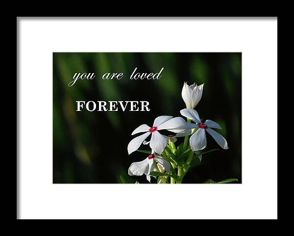 Card Framed Print featuring the photograph You Are Loved Card by Jerry Griffin