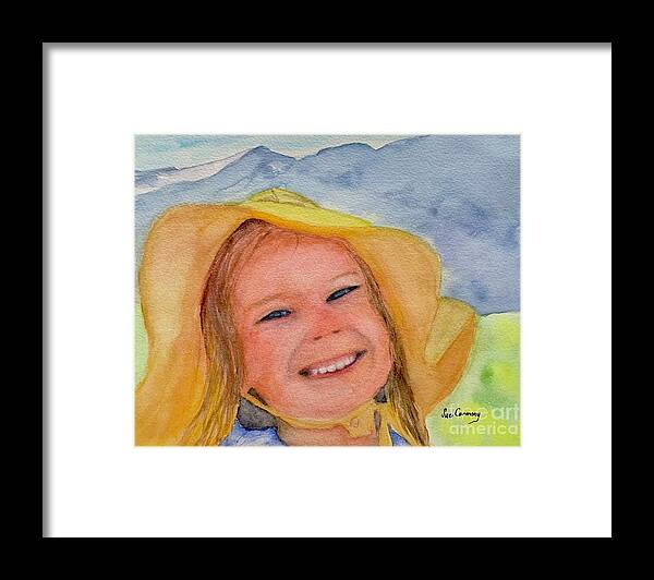 Girl Framed Print featuring the painting You Are My Sunshine by Sue Carmony