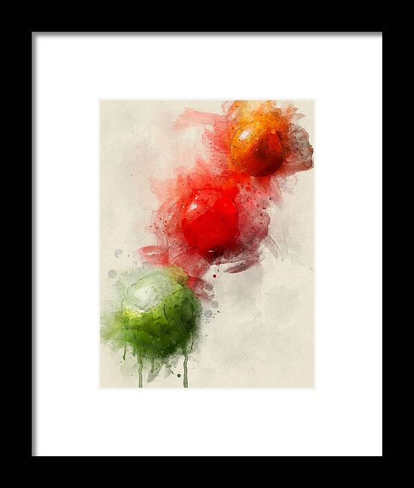 Tomato Framed Print featuring the digital art You say tomato by Geir Rosset