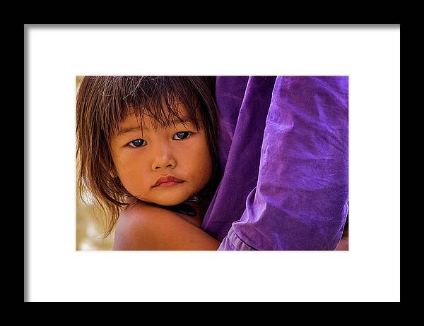 Battambang Framed Print featuring the photograph Young Khmer at Tonle Sap by Arj Munoz