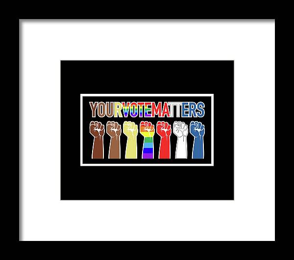 Your Vote Matters Framed Print featuring the digital art Your Vote Matters by Artistic Mystic