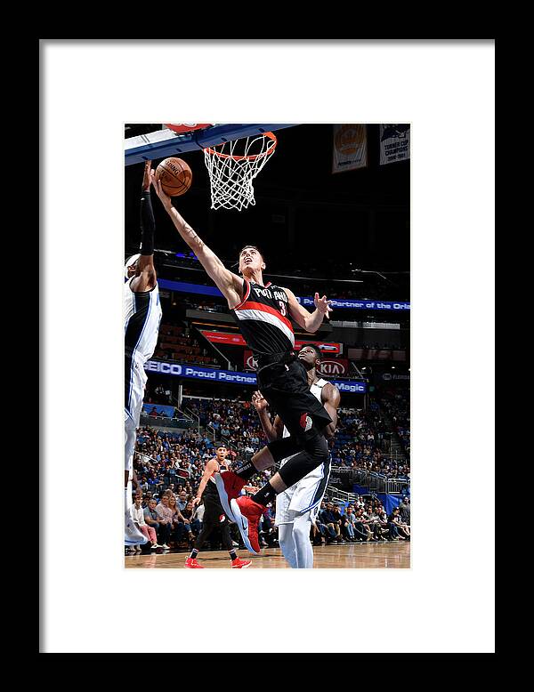 Nba Pro Basketball Framed Print featuring the photograph Zach Collins by Fernando Medina
