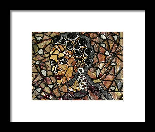 African Framed Print featuring the mixed media Zainabu by Deborah Stanley