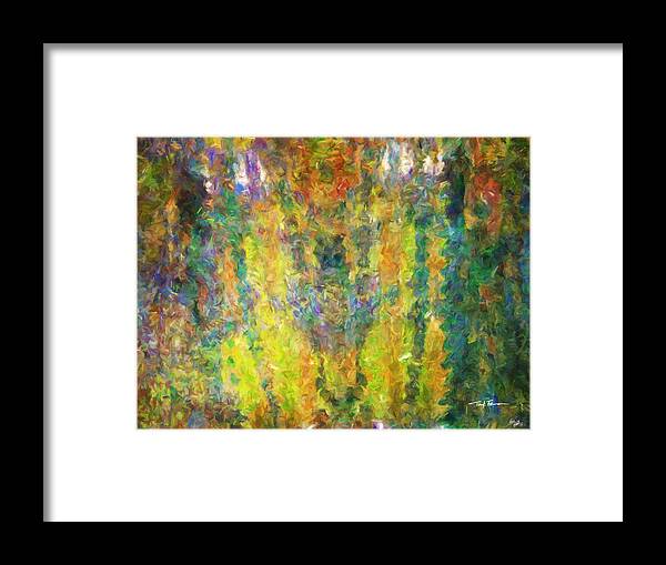 Modern Art Framed Print featuring the painting Zentrance by Trask Ferrero