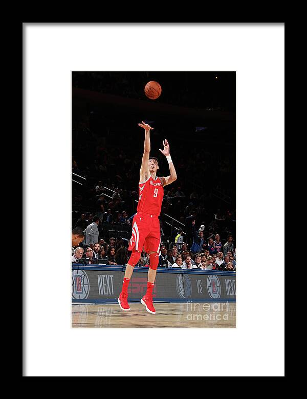 Nba Pro Basketball Framed Print featuring the photograph Zhou Qi by Nathaniel S. Butler