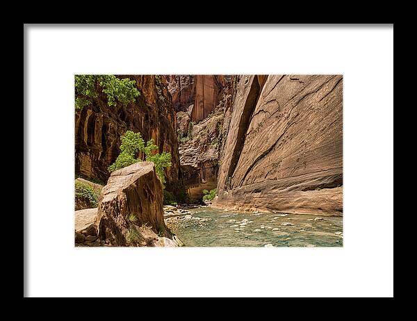 Zion Framed Print featuring the photograph Zion narrows by Dmdcreative Photography