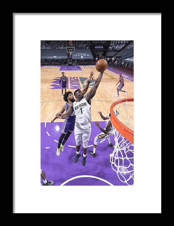 Nba Pro Basketball Framed Print featuring the photograph Zion Williamson by Rocky Widner