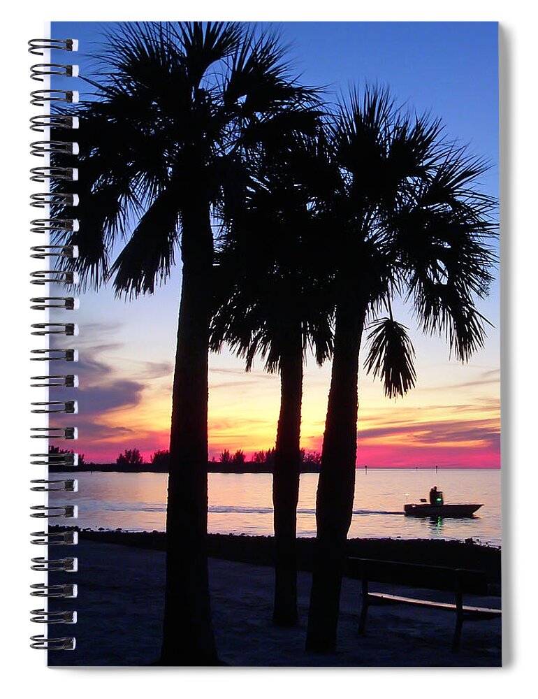 Sunset Spiral Notebook featuring the photograph Beach Sunset by Aimee L Maher ALM GALLERY