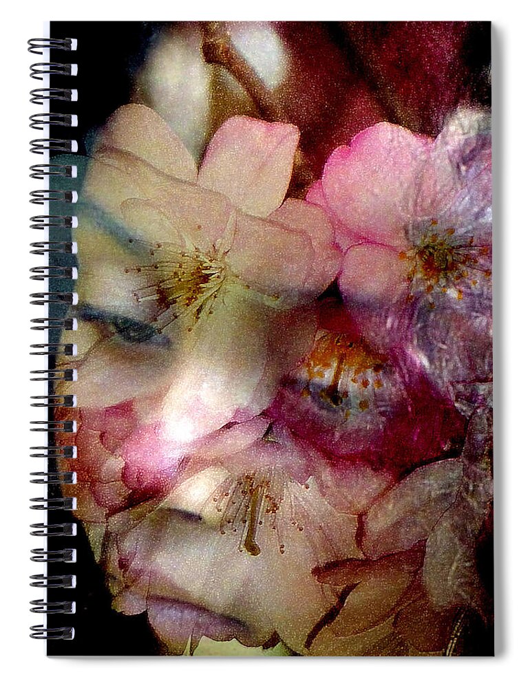 Portrait Spiral Notebook featuring the photograph Cherry Blossom Time by Jodie Marie Anne Richardson Traugott     aka jm-ART