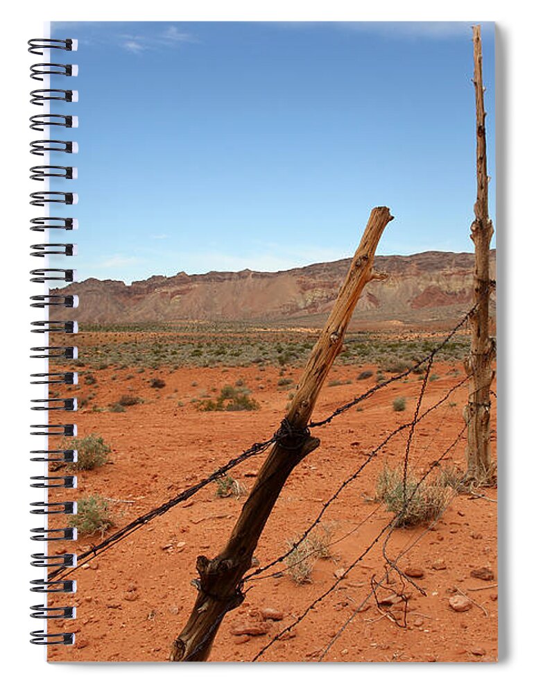 Desert Spiral Notebook featuring the photograph Don't fence me in by Tammy Espino