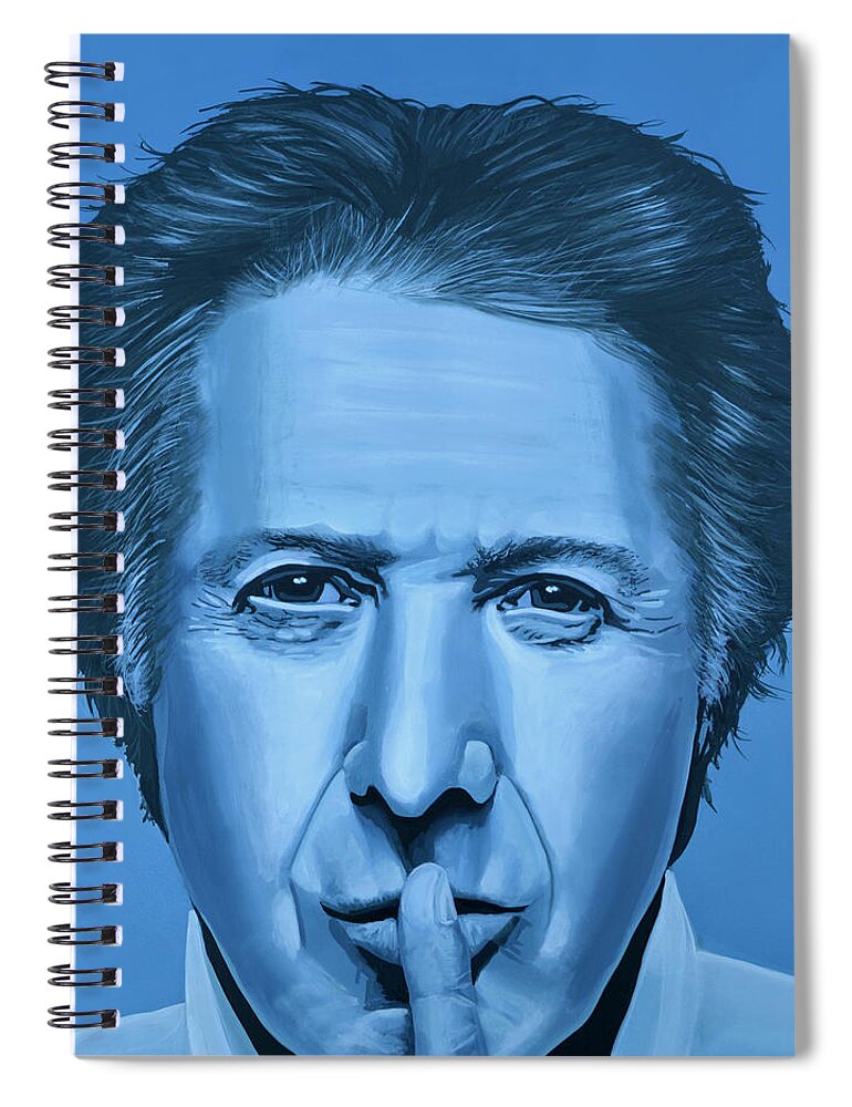Dustin Hoffman Spiral Notebook featuring the painting Dustin Hoffman Painting by Paul Meijering