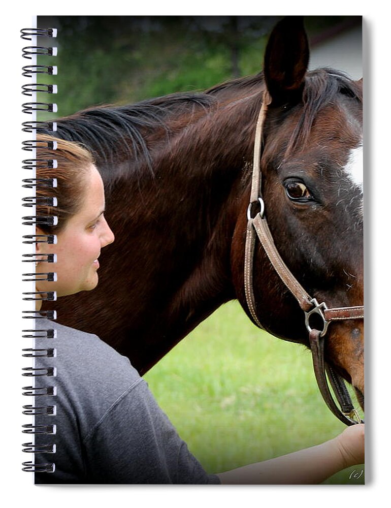 Horse Spiral Notebook featuring the photograph Forever Friends by Rabiah Seminole