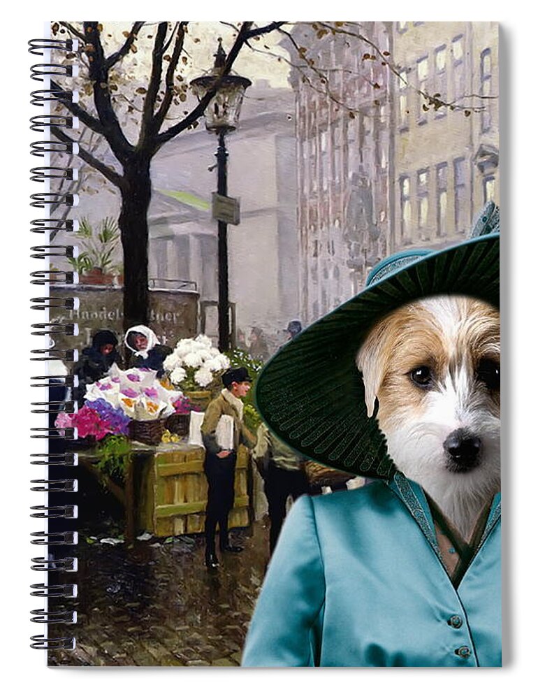 Jack Russell Terrier Spiral Notebook featuring the painting Jack Russell Terrier Art Canvas Print by Sandra Sij