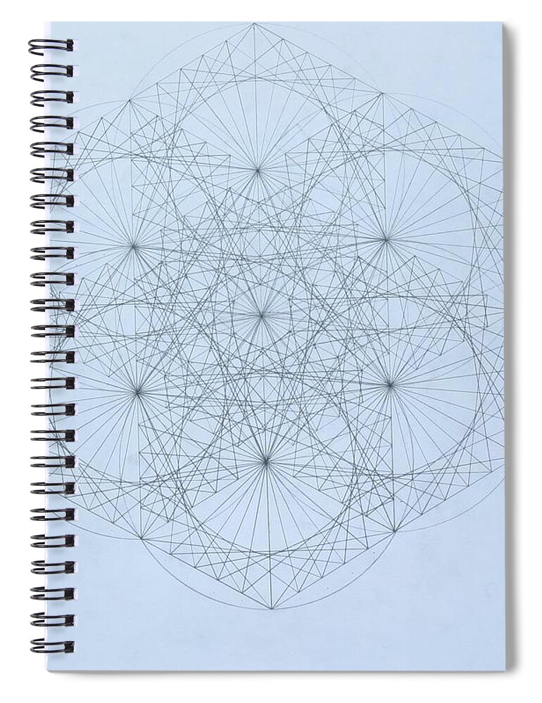 Jason Padgett Spiral Notebook featuring the drawing Quantum Snowflake by Jason Padgett