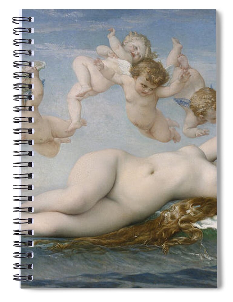 Alexandre Cabanel Spiral Notebook featuring the painting The Birth of Venus #7 by Alexandre Cabanel