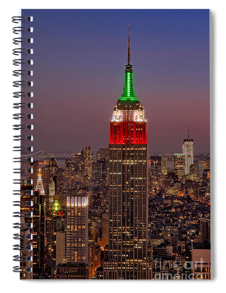Empire State Building Spiral Notebook featuring the photograph Top Of The Rock by Susan Candelario