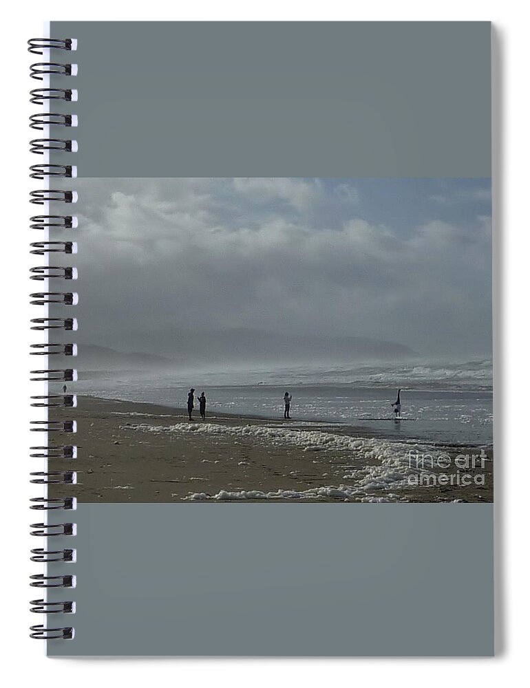 Landscape Spiral Notebook featuring the photograph Wave Handstand by Susan Garren