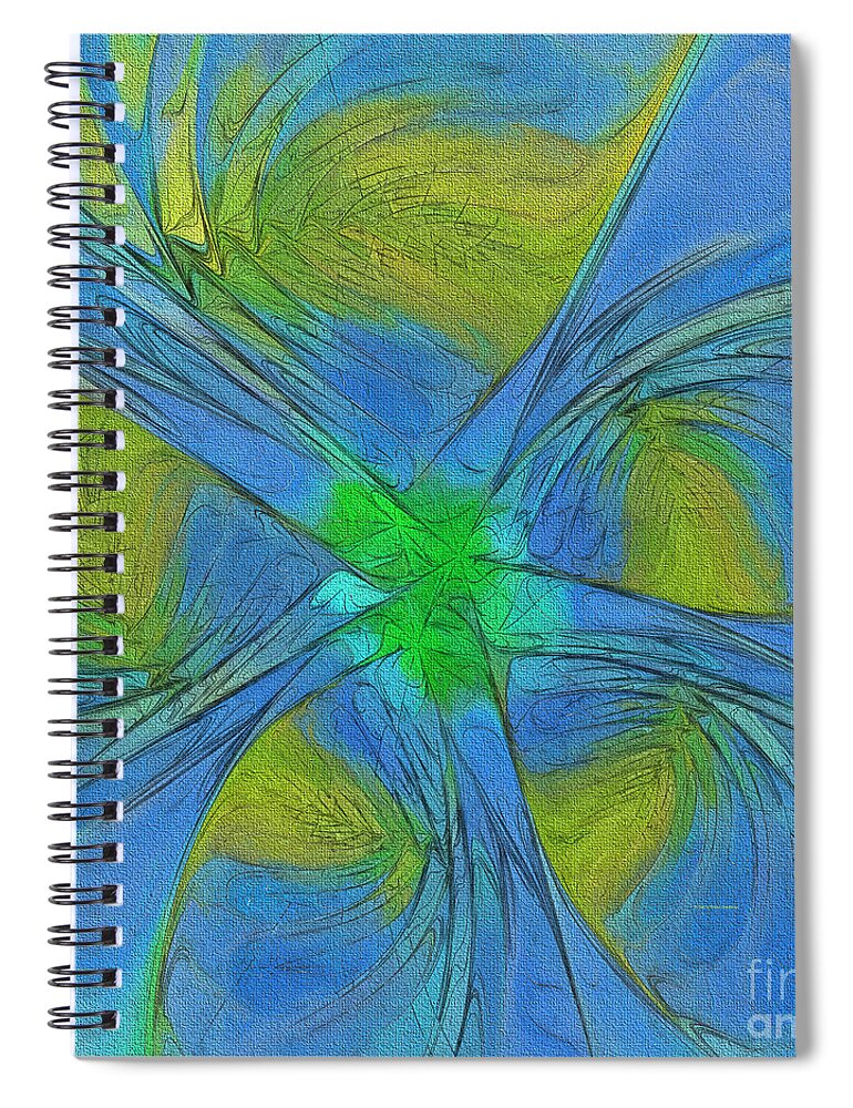 Shape Spiral Notebook featuring the painting 004 Abstract by Deborah Benoit