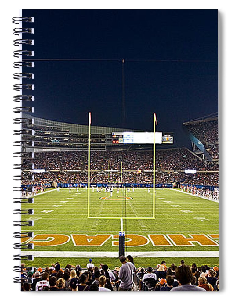 Chicago Spiral Notebook featuring the photograph 0587 Soldier Field Chicago by Steve Sturgill