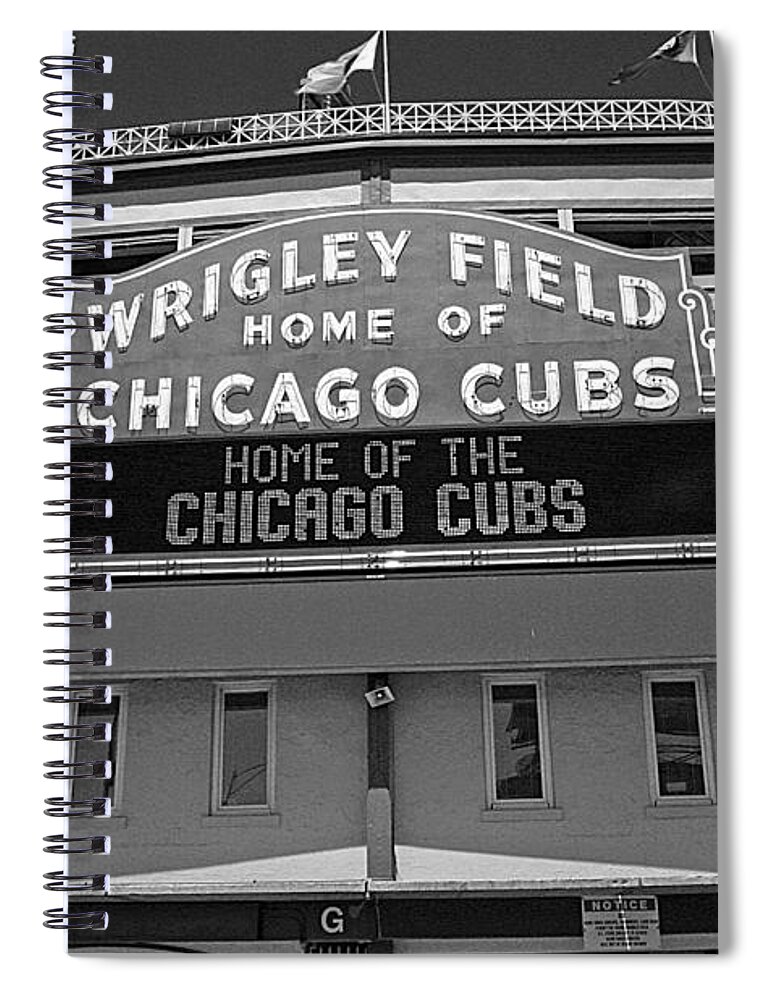 Wrigley Spiral Notebook featuring the photograph 0600 Wrigley Field by Steve Sturgill