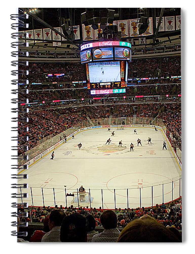 Chicago Spiral Notebook featuring the photograph 0616 The United Center - Chicago by Steve Sturgill