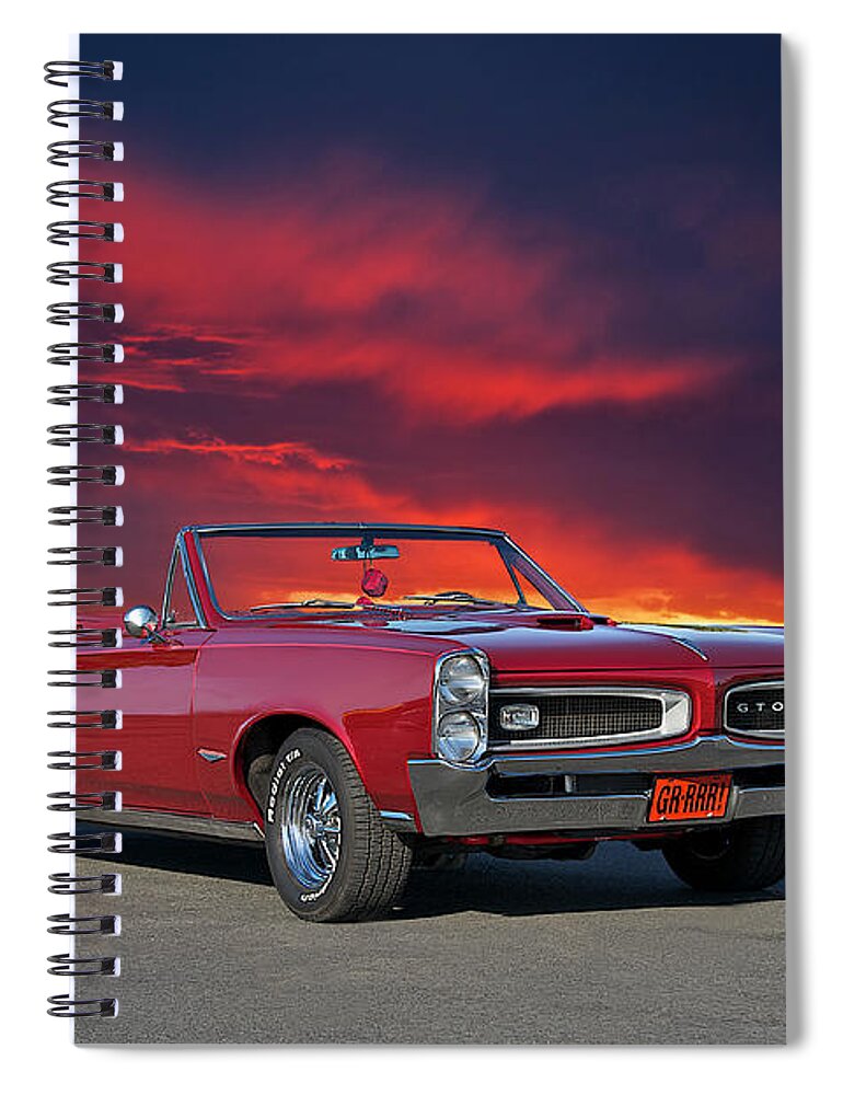 Alloy Spiral Notebook featuring the photograph 1966 Pontiac GTO Convertible by Dave Koontz