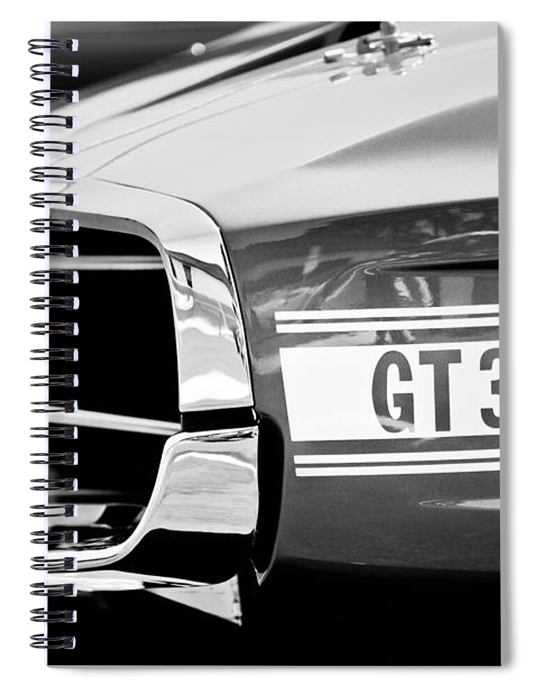1969 Ford Mustang Shelby Gt350 Grille Emblem Spiral Notebook featuring the photograph 1969 Ford Mustang Shelby GT350 Grille Emblem by Jill Reger