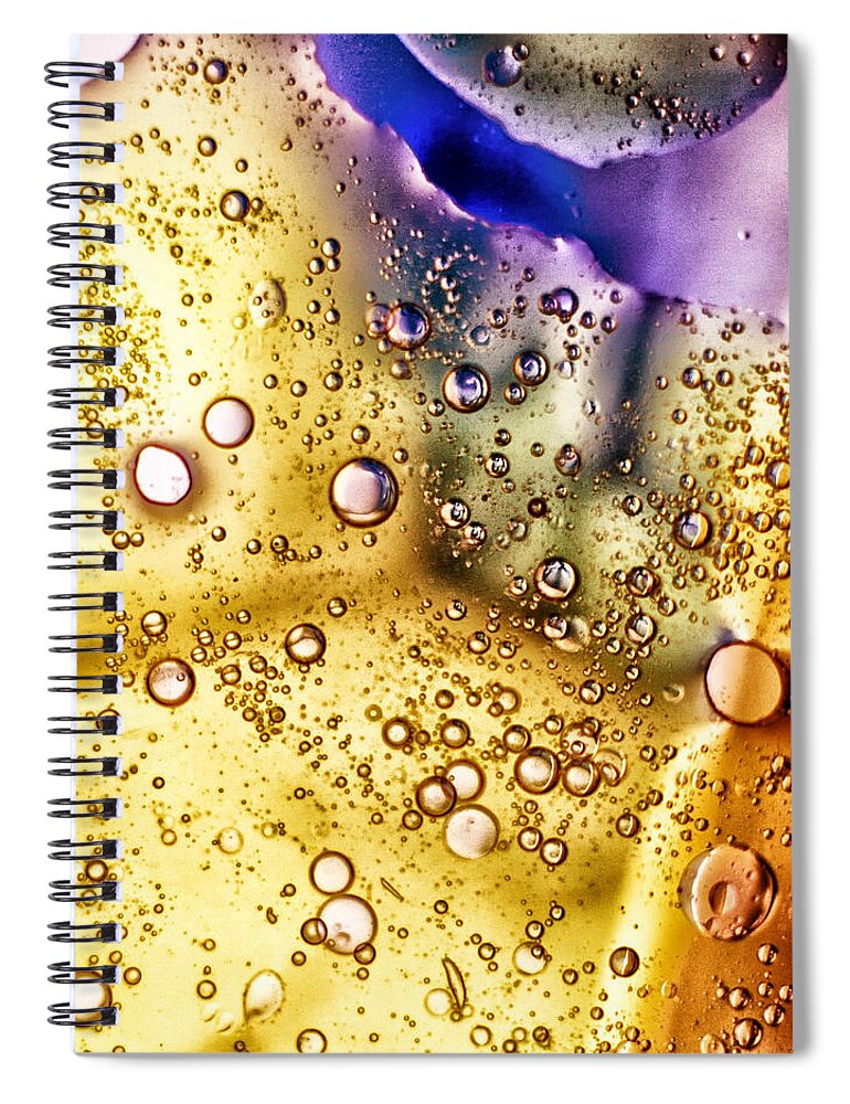 Abstract Spiral Notebook featuring the photograph Abstract Bubbles #1 by Stelios Kleanthous