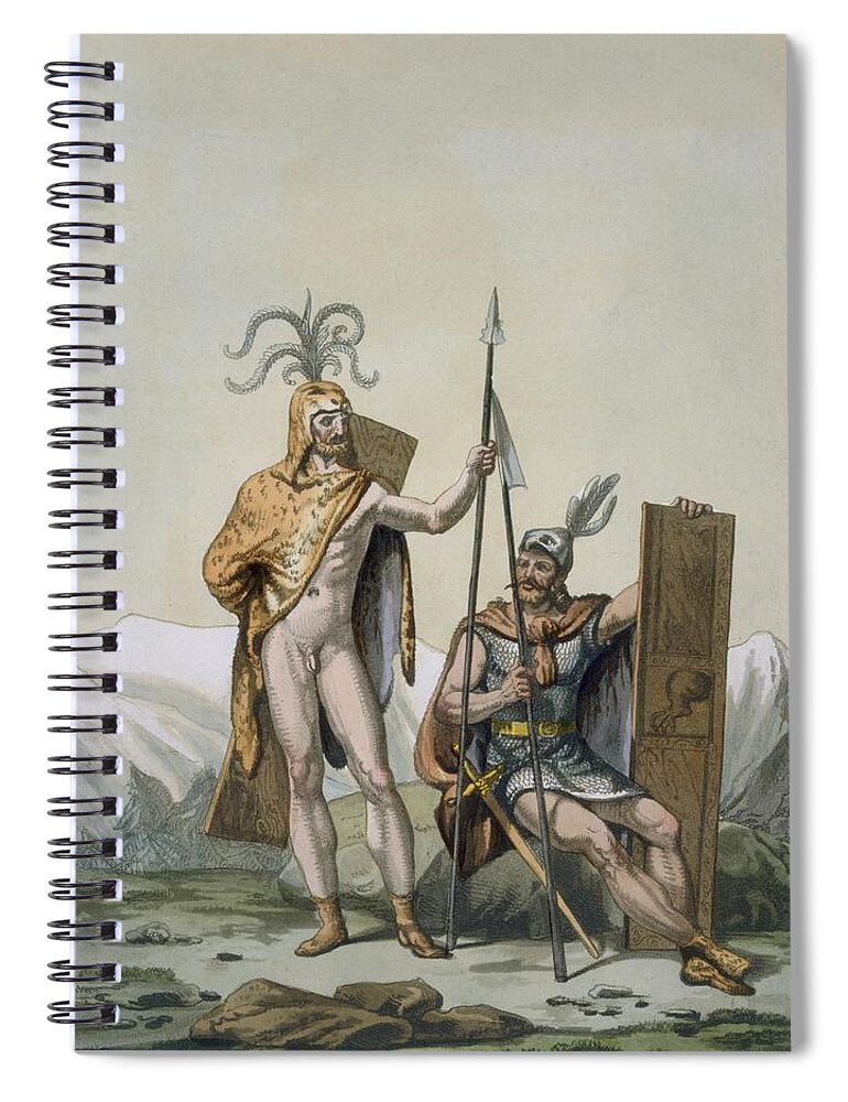 Ancient Celtic Warriors Dressed Spiral Notebook by Italian School - Fine  Art America