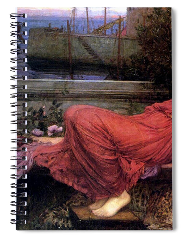 Ariadne Spiral Notebook featuring the painting Ariadne #1 by John William Waterhouse