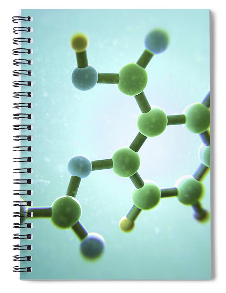 Drugs Spiral Notebook featuring the photograph Aspirin Molecule by Science Picture Co