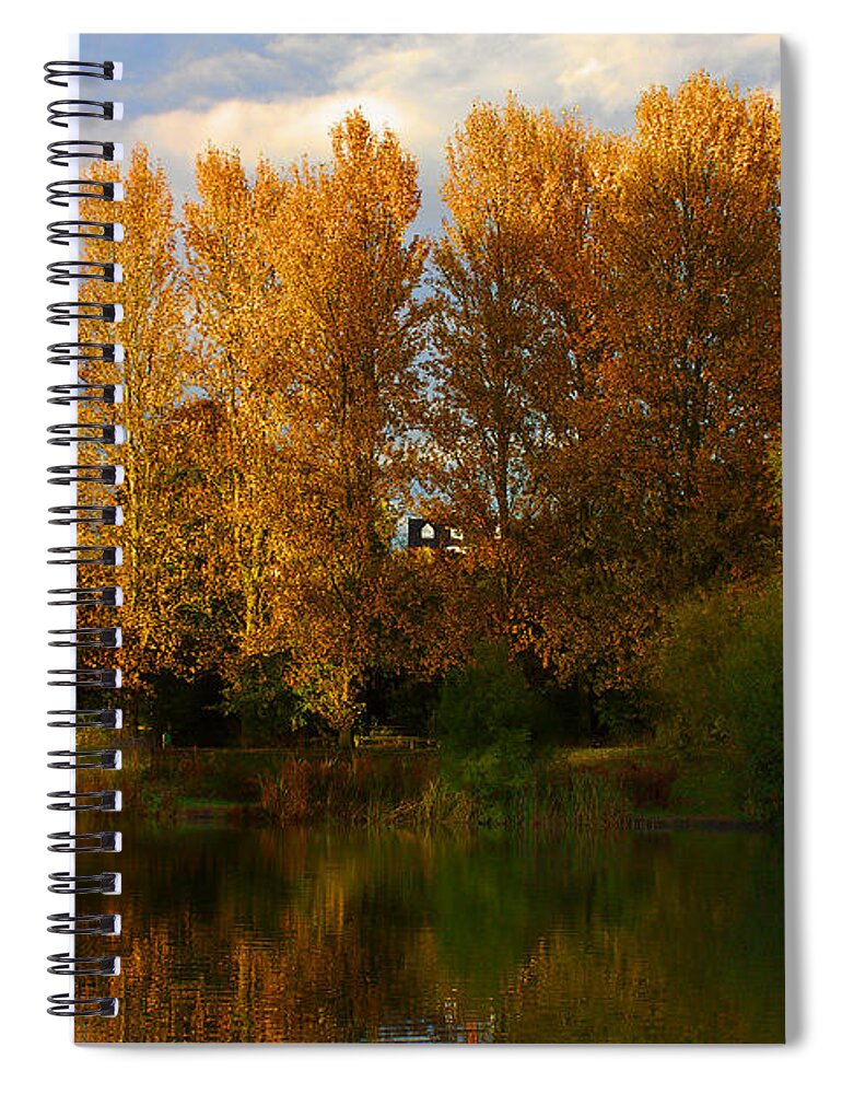 St James Lake Spiral Notebook featuring the photograph Autumn Trees #1 by Jeremy Hayden