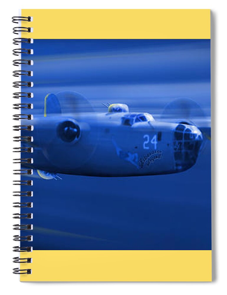 Warbirds Spiral Notebook featuring the photograph B-24 Liberator Legend by Mike McGlothlen
