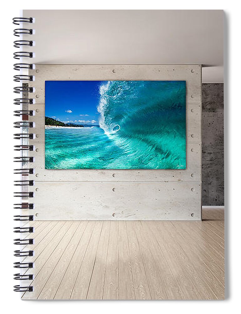 Ocean Spiral Notebook featuring the photograph Barrel Swirl by Sean Davey