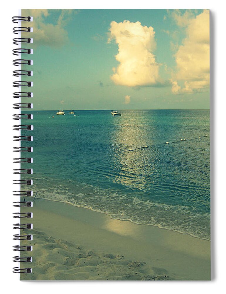 Photographic Image Spiral Notebook featuring the photograph Beach Day by Patricia Awapara