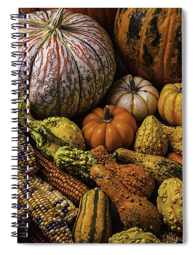 Colorful Spiral Notebook featuring the photograph Beautiful Autumn Harvest #3 by Garry Gay