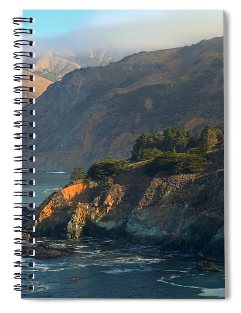 California State Parks Spiral Notebook featuring the photograph Big Sur Coastal Cliffs #1 by Adam Jewell