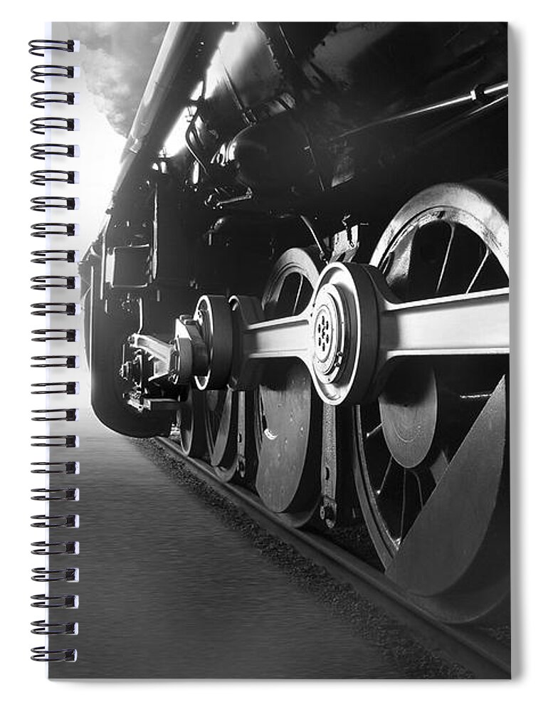 Transportation Spiral Notebook featuring the photograph Big Wheels by Mike McGlothlen