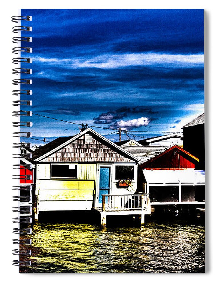 Water Spiral Notebook featuring the photograph Boathouse Row #1 by William Norton