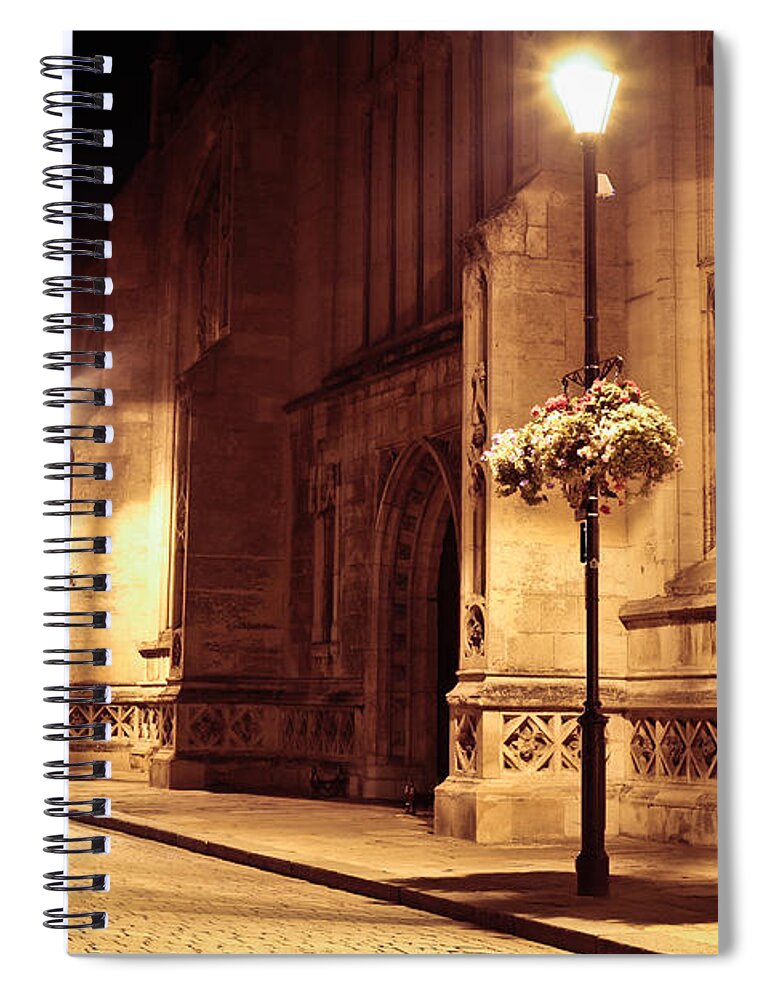Abbey Spiral Notebook featuring the photograph Bury St Edmunds Night Scene #1 by Tom Gowanlock