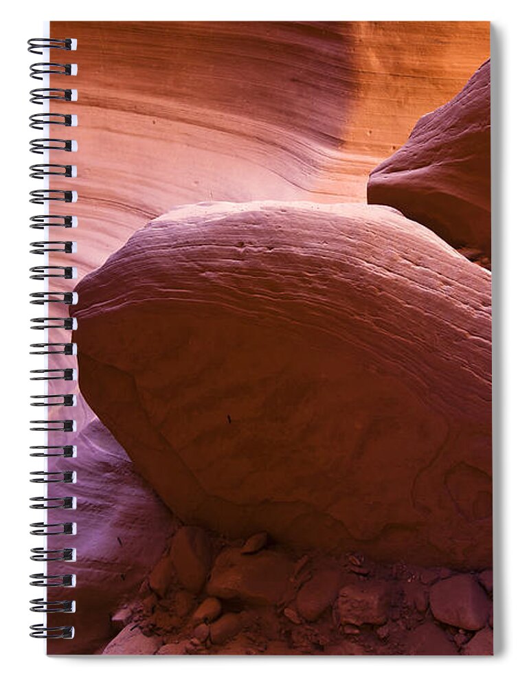 Canyon Spiral Notebook featuring the photograph Canyon rocks by Bryan Keil