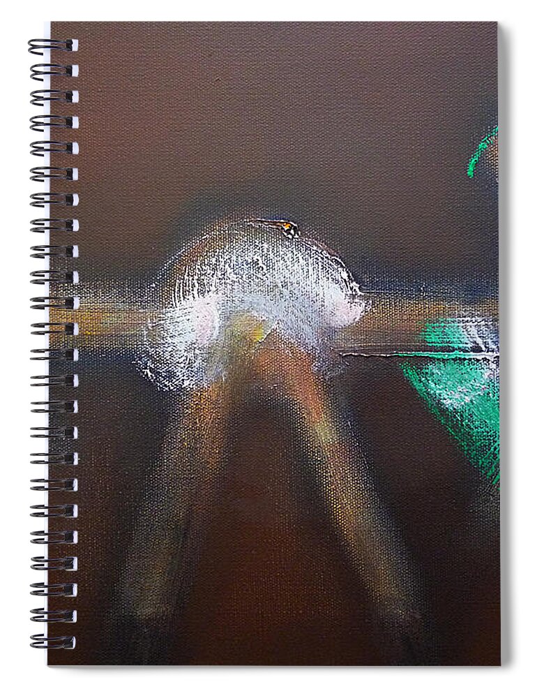 Chaos Spiral Notebook featuring the painting Chaos Ride #1 by Charles Stuart