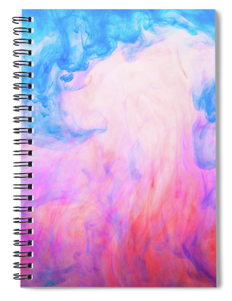 Art Spiral Notebook featuring the photograph Colorful Dyes In Water #1 by Diane Macdonald